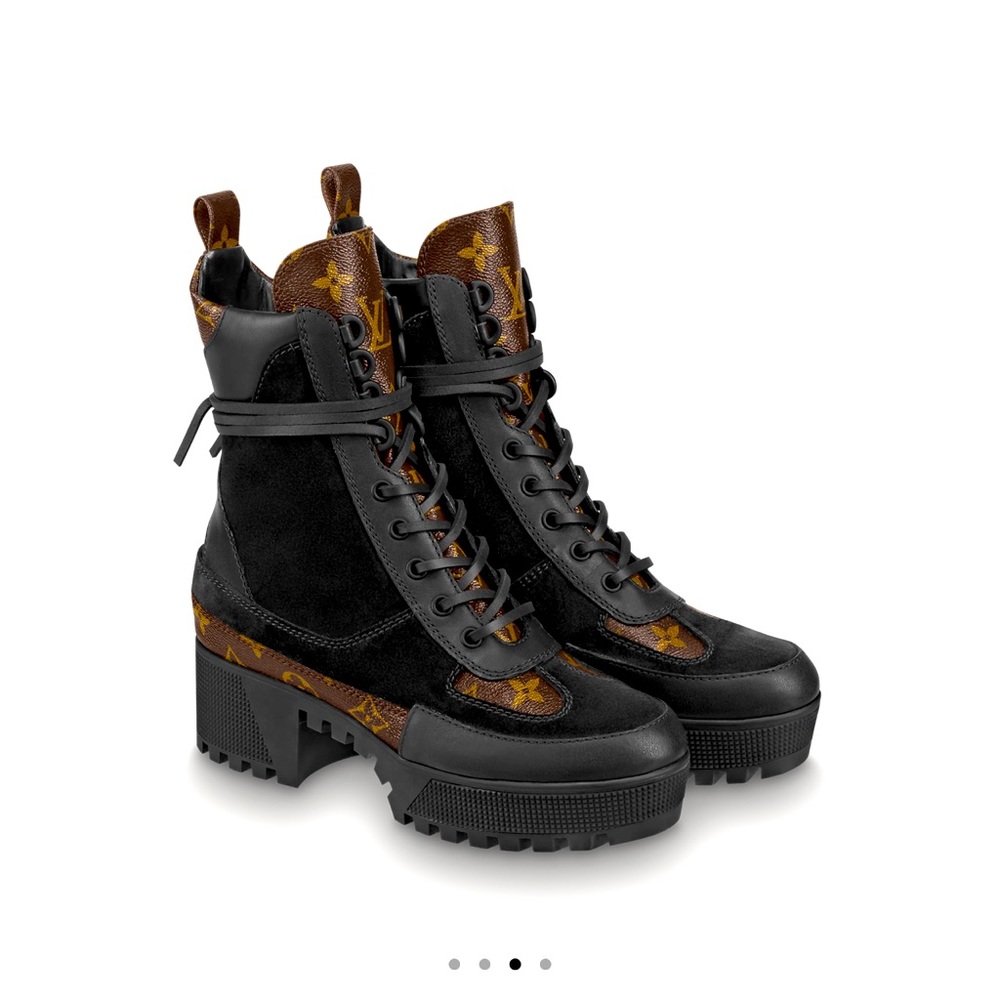 Louis Vuitton boots, size 6.5. Black and Brown